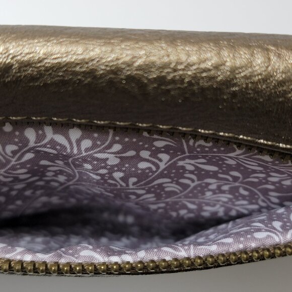NWT Joy Susan Metallic Gold Crossbody Wristlet Wallet - Picture 8 of 13
